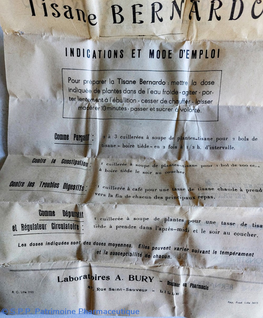 Tisane BERNARDO dite "Des cent vertus" 7 science pharmacie tisane bernardo dite des cent vertus