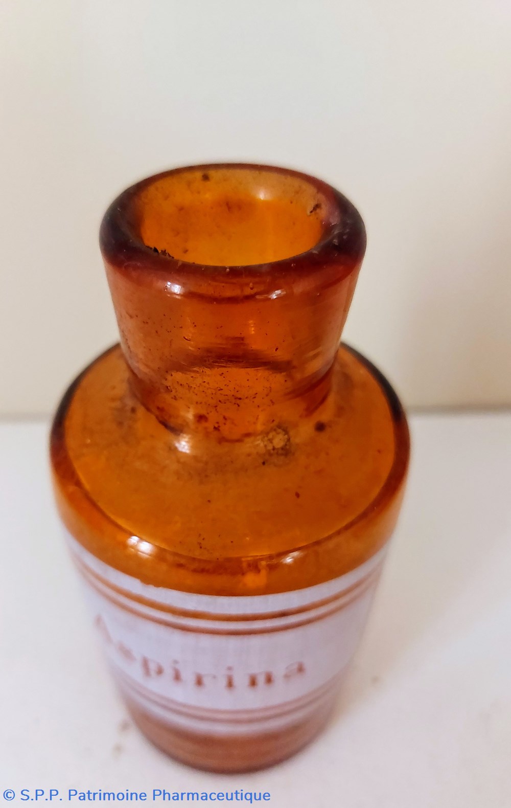 ASPIRINA / Flacon verre ambré 12 cm 4 science pharmacie aspirina flacon verre ambre 12 cm