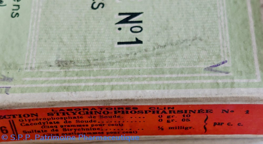 INJECTION CLIN Strychnophospharsinée N 1 5 science pharmacie injection clin strychnophospharsinee n 1