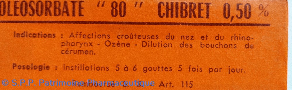 science pharmacie gouttes orl oleosorbate 80 chibret 0 50