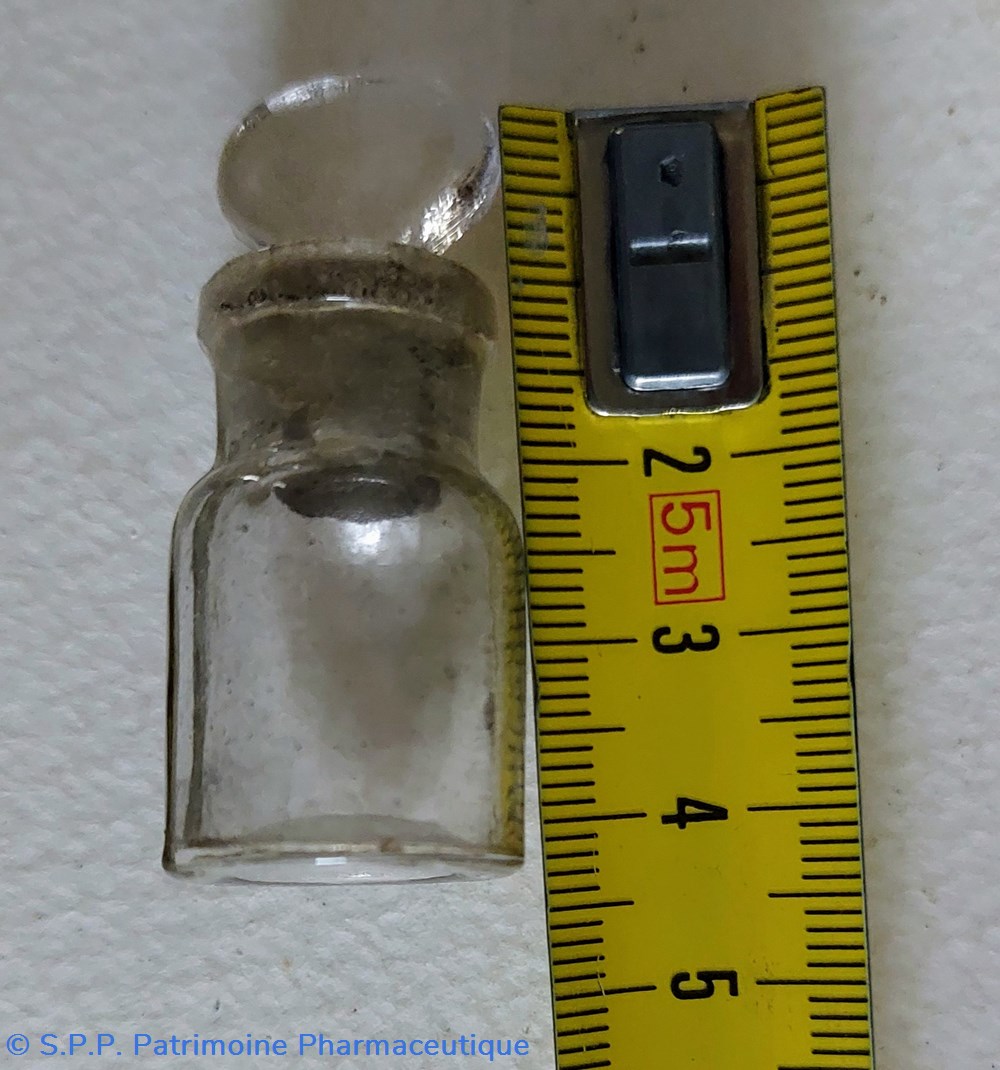 Flacon 3 cm + bouchon fermé à l'émeri 3 science pharmacie flacon 3 cm bouchon ferme a emeri