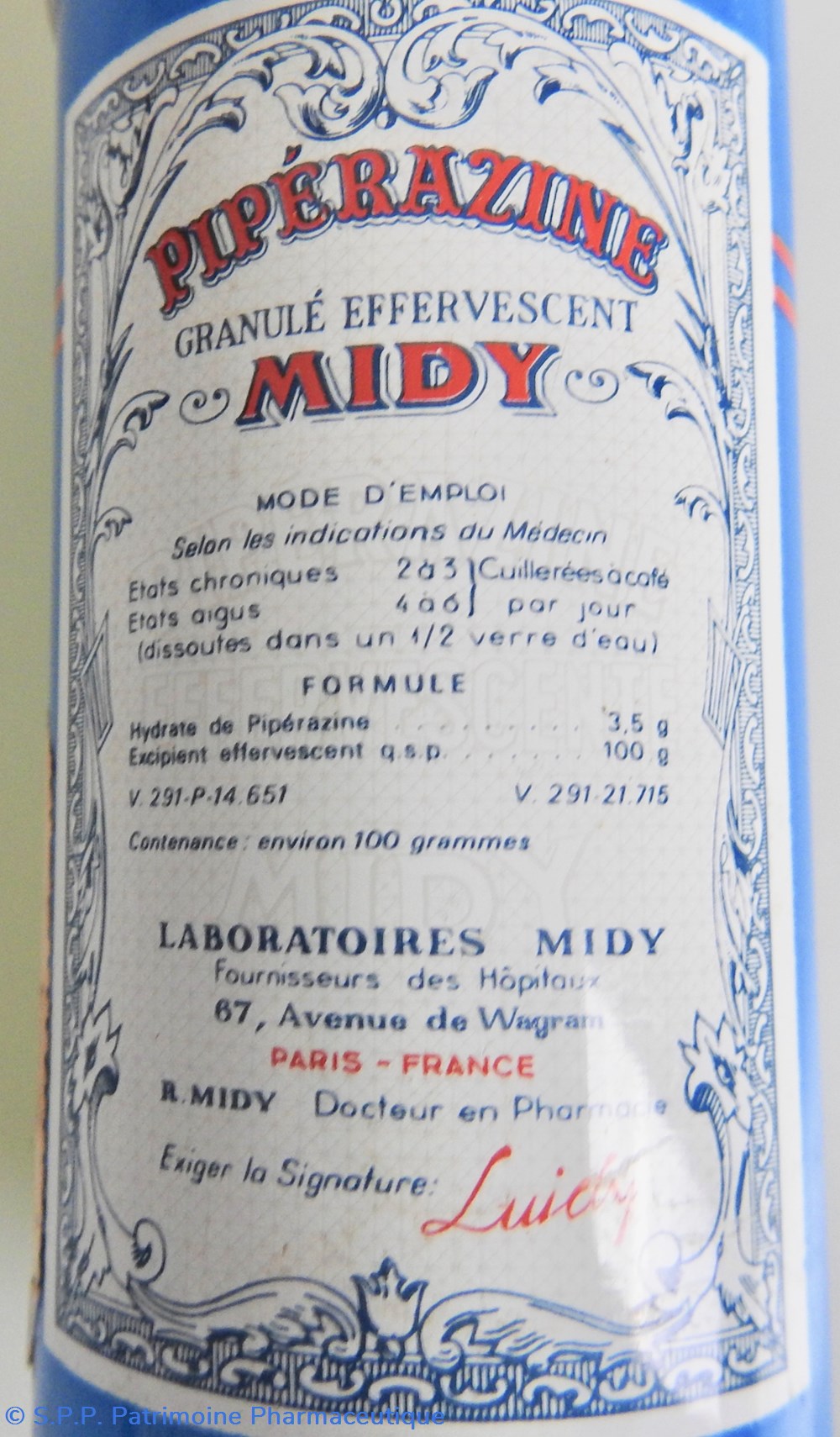 PIPÉRAZINE Midy 3 science pharmacie piperazine midy