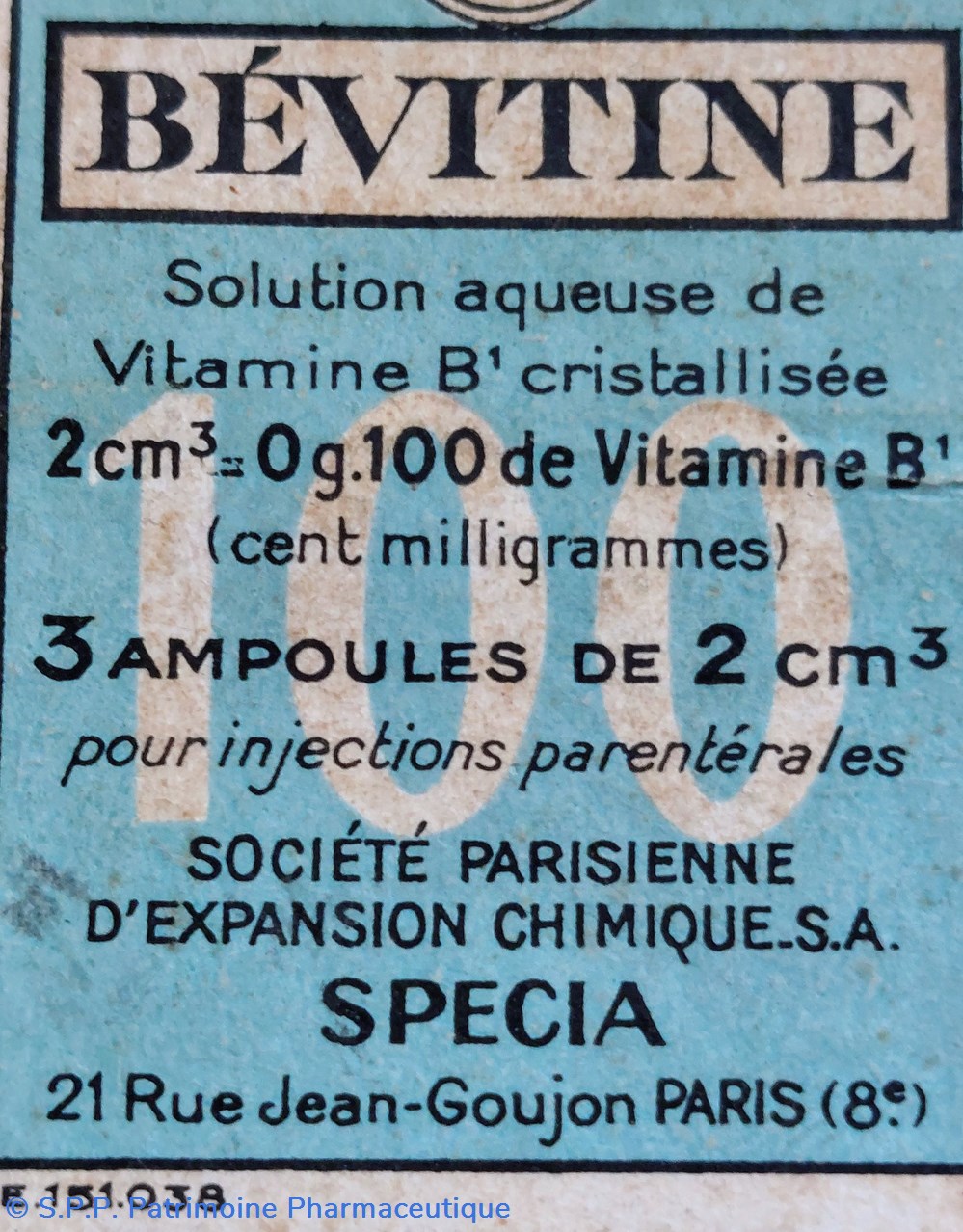 science pharmacie bevitine 3 ampoules vitamine b1 specia