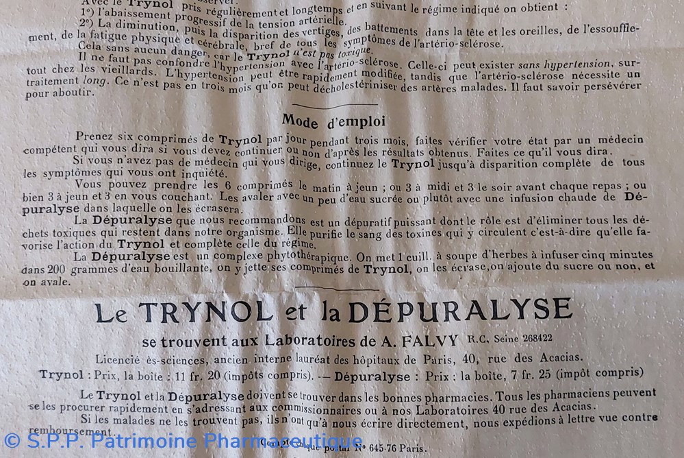 science pharmacie trynol comprimes arterio sclerose