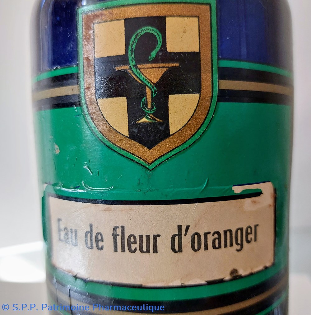 science pharmacie bleu bouteille eau de fleur oranger 26 cm