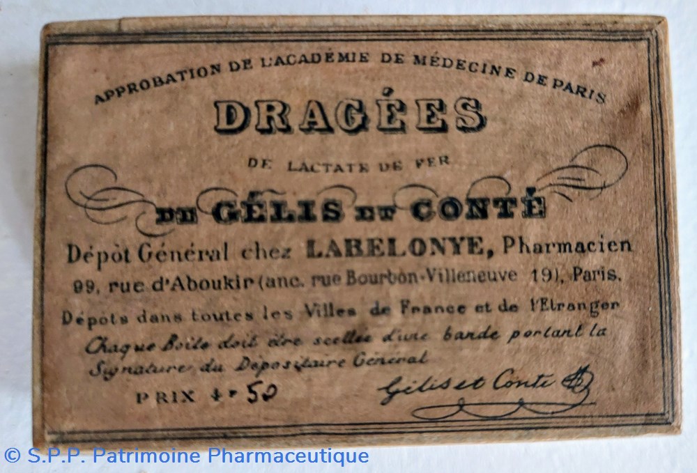 LACTATE de FER de Gélis et Conté ( Dragées) 4 science lactate de fer de gelis et conte dragees