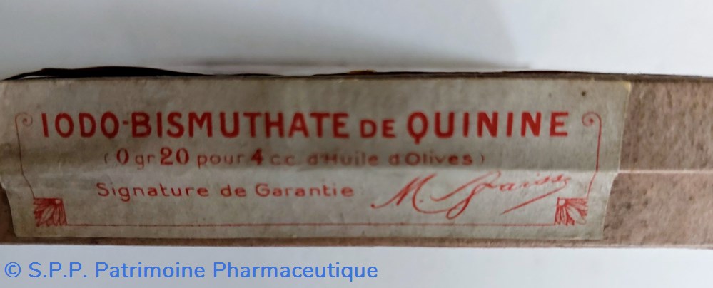 IODO- BISMUTHATE de QUININE ( Ampoules) 2 science iodo bismuthate de quinine ampoules