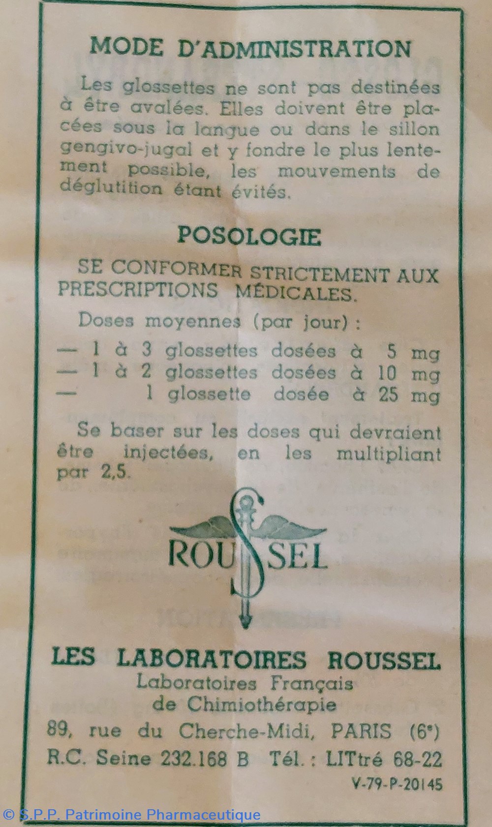 GLOSSO - STÉRANDRYL " 20 Glossettes 10" 6 science pharmacie glosso sterandryl 20 glossettes 10