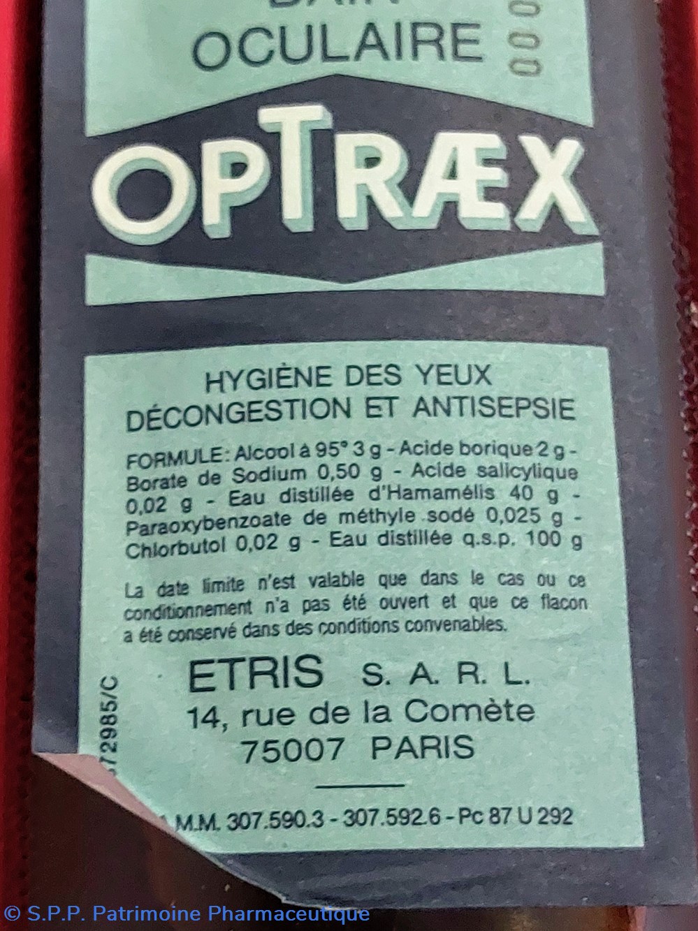 science pharmacie optraex bain oculaire etris sarl