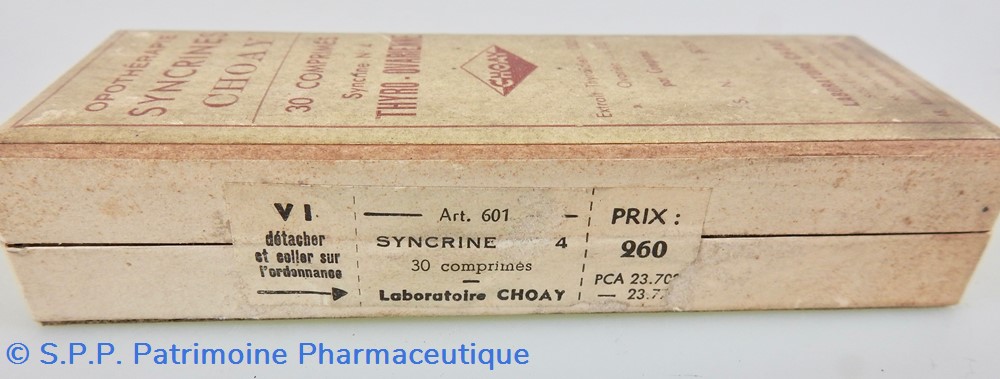 SYNCRINES CHOAY Opothérapie Thyro-ovarienne 4 science pharmacie syncrines choay opotherapie thyro ovarienne