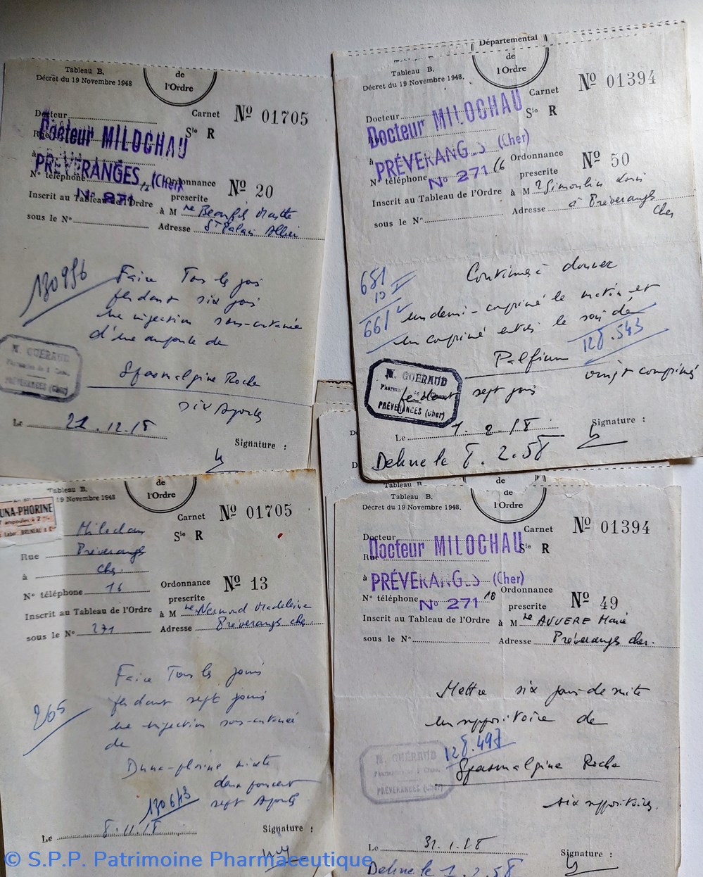 documents anciens ordonnances 1958 a 1979 preveranges cher