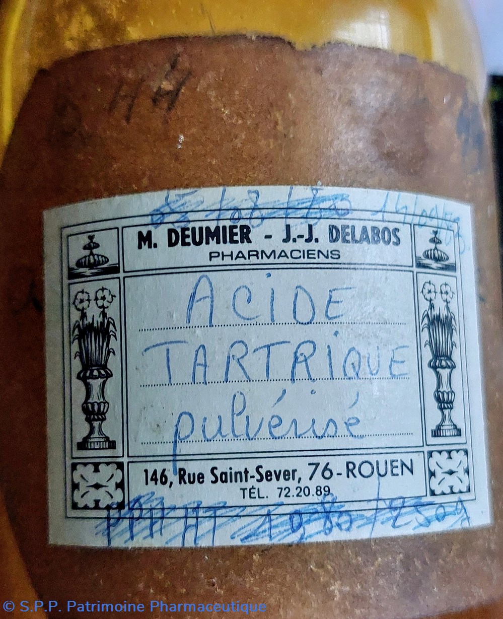 science pharmacie acide tartrique pulverise flacon verre ambre 18 cm