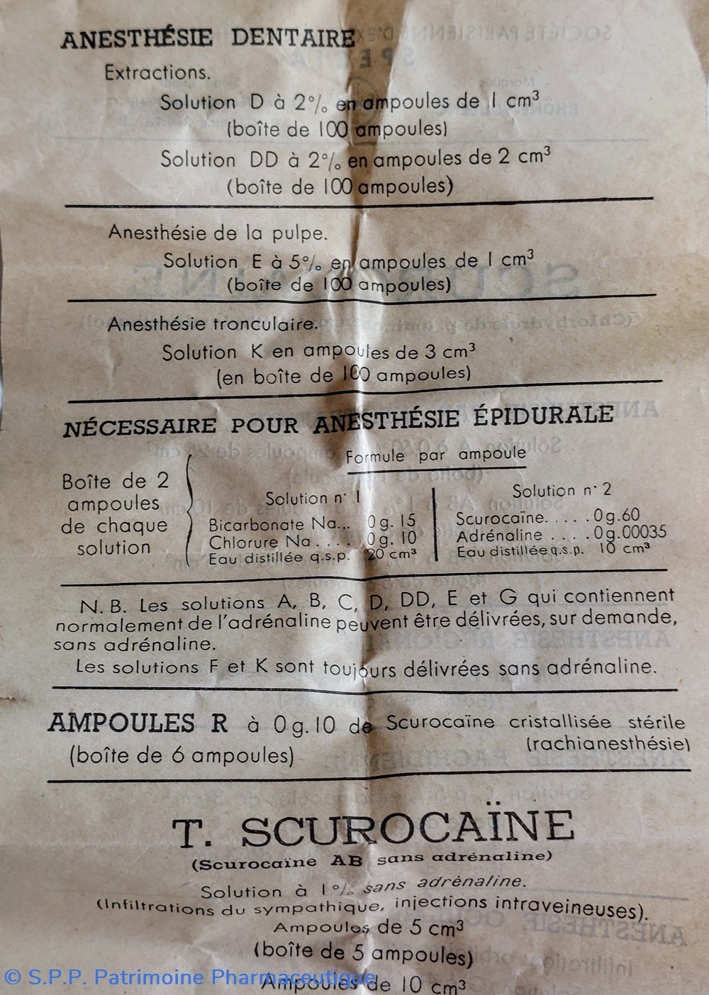 SCUROCAÏNE 3 ampoules sur 5 SPECIA avec adrénaline 7 science pharmacie scurocaine 3 ampoules sur 5 specia avec adrenaline