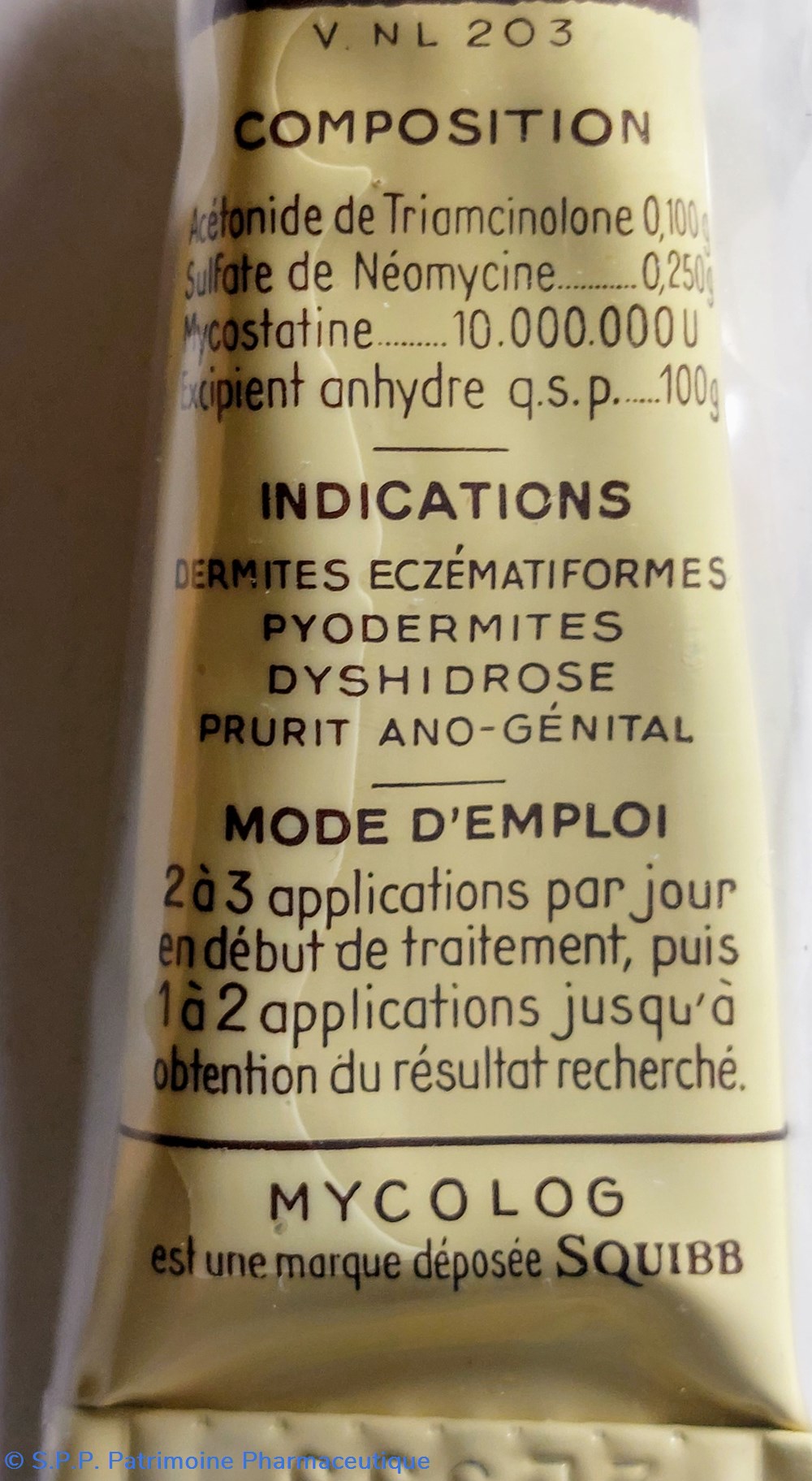science pharmacie mycolog pommade squibb tube 10gr