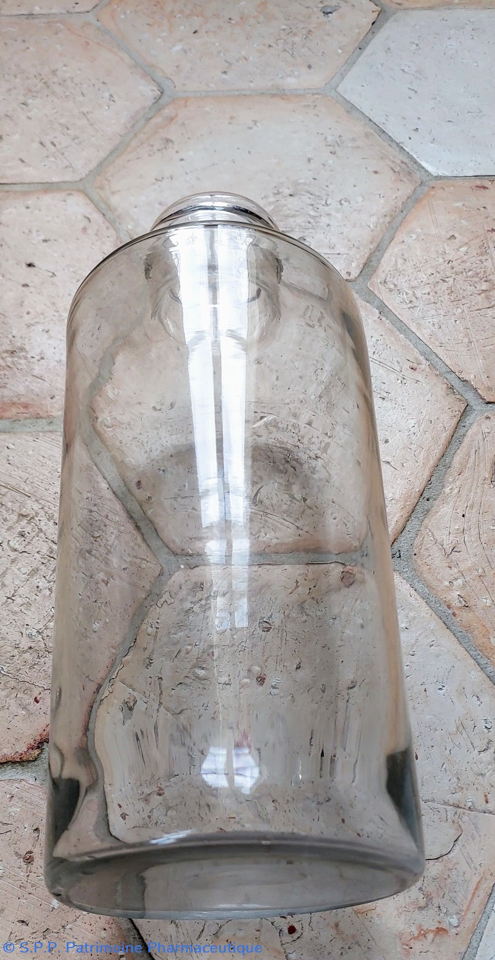 science pharmacie flacon cylindrique 27 cm en verre