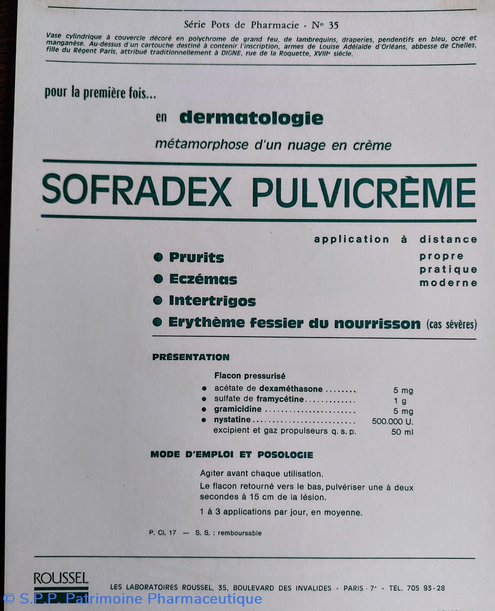 ROUSSEL N°35 Vase cylindrique à couvercle XVIII 3 science pharmacie roussel n 35 vase cylindrique a couvercle xviii