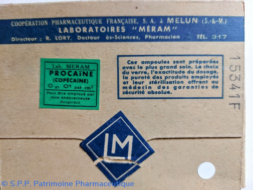 science pharmacie procaine copecaine ampoules meram
