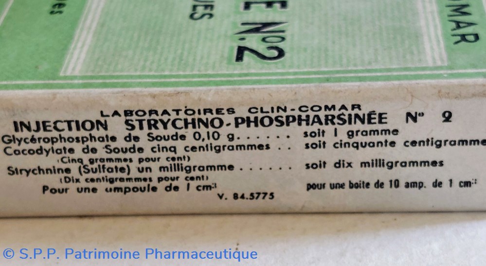 INJECTION CLIN Strychnophospharsinée N2 5 science pharmacie injection clin strychnophospharsinee n2