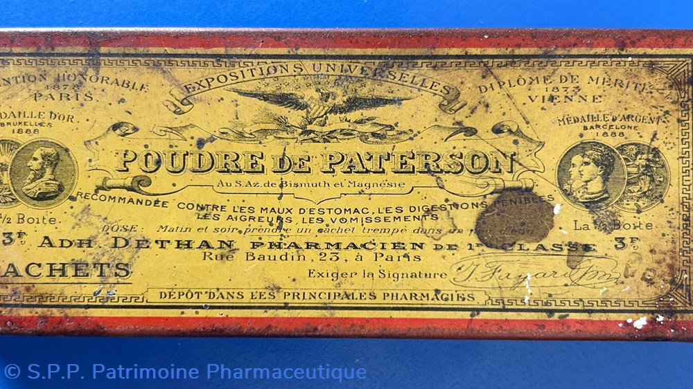POUDRE DE PATERSON cachets science pharmacie poudre de paterson cachets