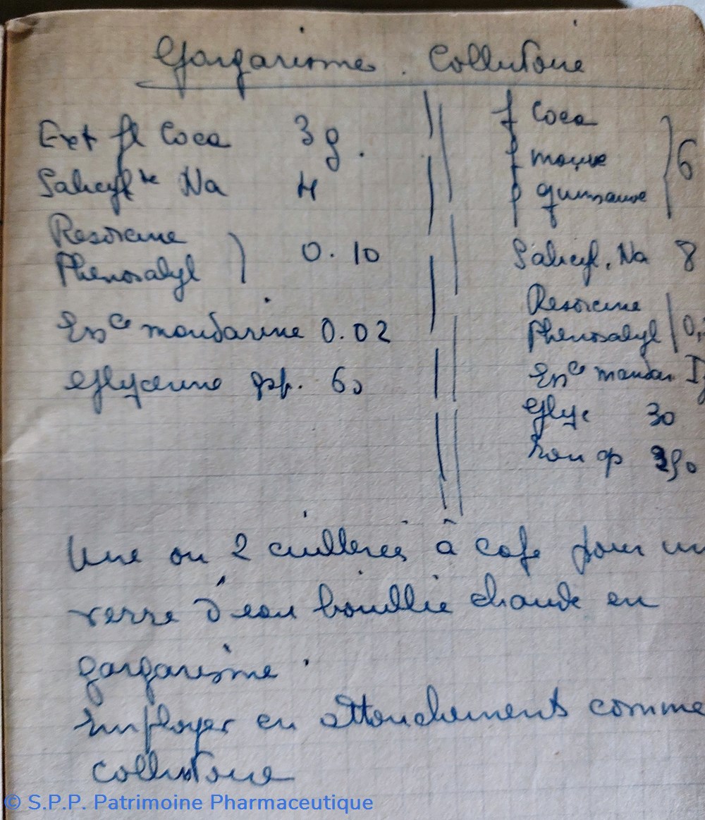 Carnet de " recettes d'un Pharmacien" 3 documents anciens carnet de recettes un pharmacien
