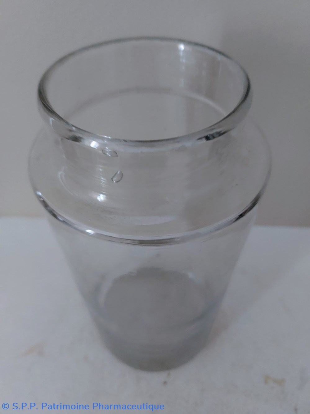 science pot de pharmacie 23 cm en verre blanc