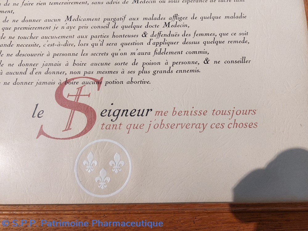 Affiche " Serment des Apothicaires Chretiens " 5 documents anciens affiche serment des apothicaires chretiens