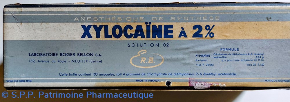 XYLOCAÏNE à 2%- 100 Ampoules R. BELLON science pharmacie xylocaine a 2 100 ampoules r bellon