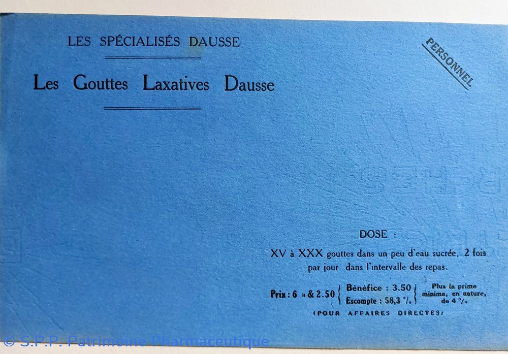 Les " Spécialisés DAUSSE" Gouttes laxatives science pharmacie les specialises dausse gouttes laxatives