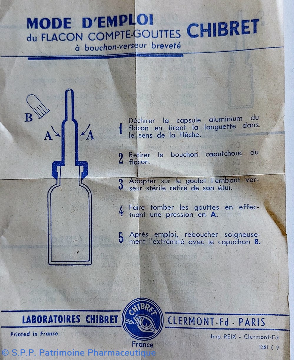 COLLYRE TOSMILÉNE CHIBRET 8 science pharmacie collyre tosmilene chibret