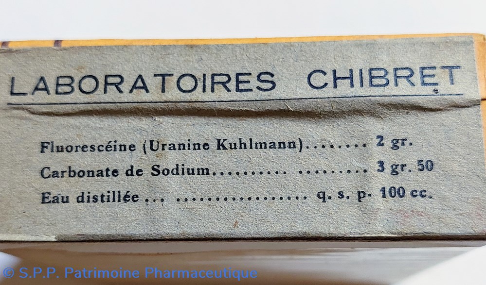 COLLYRE FLUORESCÉINE CHIBRET 2% 3 science pharmacie collyre fluoresceine chibret 2