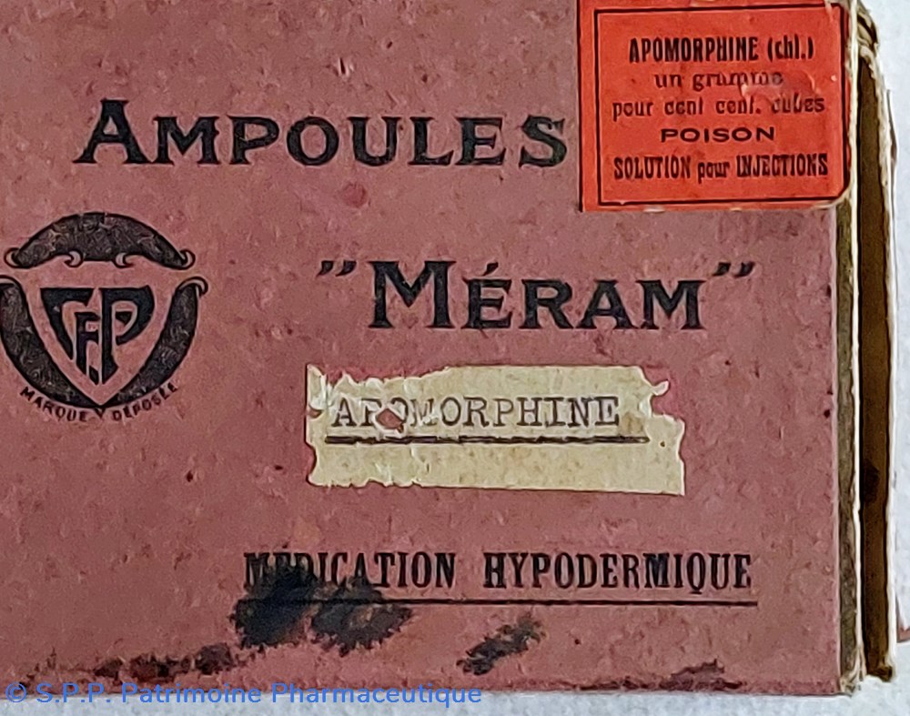 APOMORPHINE Ampoules MERAM science pharmacie apomorphine ampoules meram