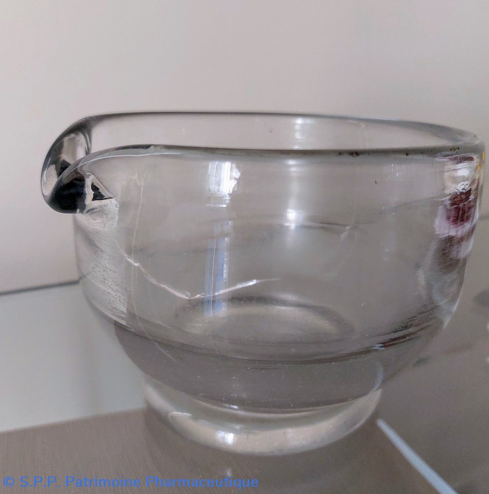 science pharmacie mortier en verre epais diametre 10 cm