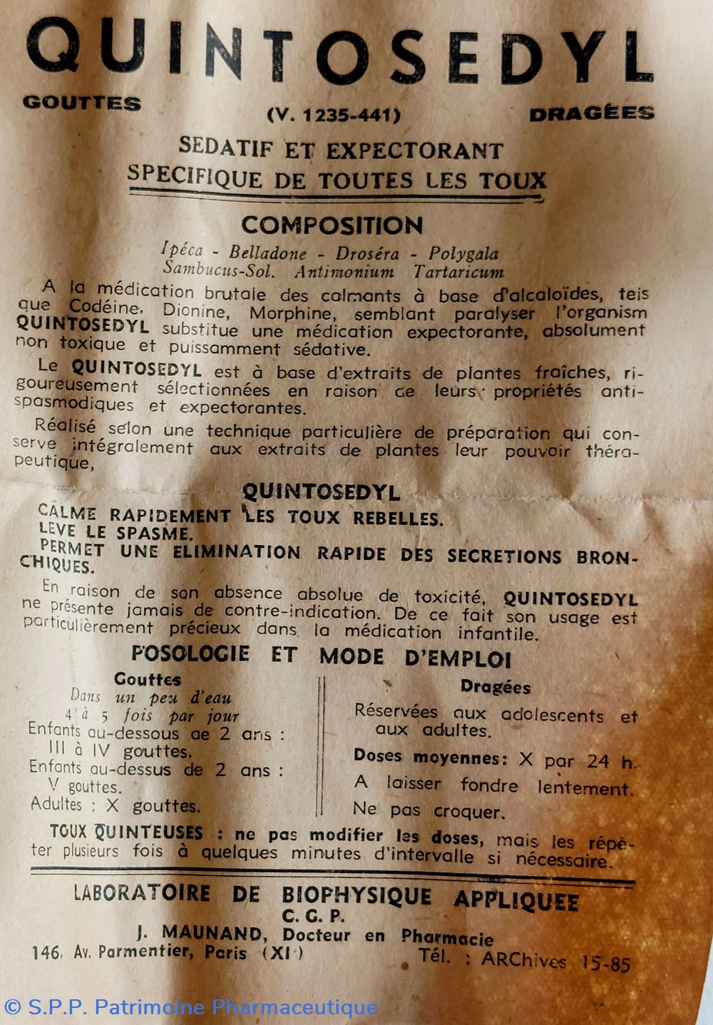 science pharmacie quintosedyl gouttes