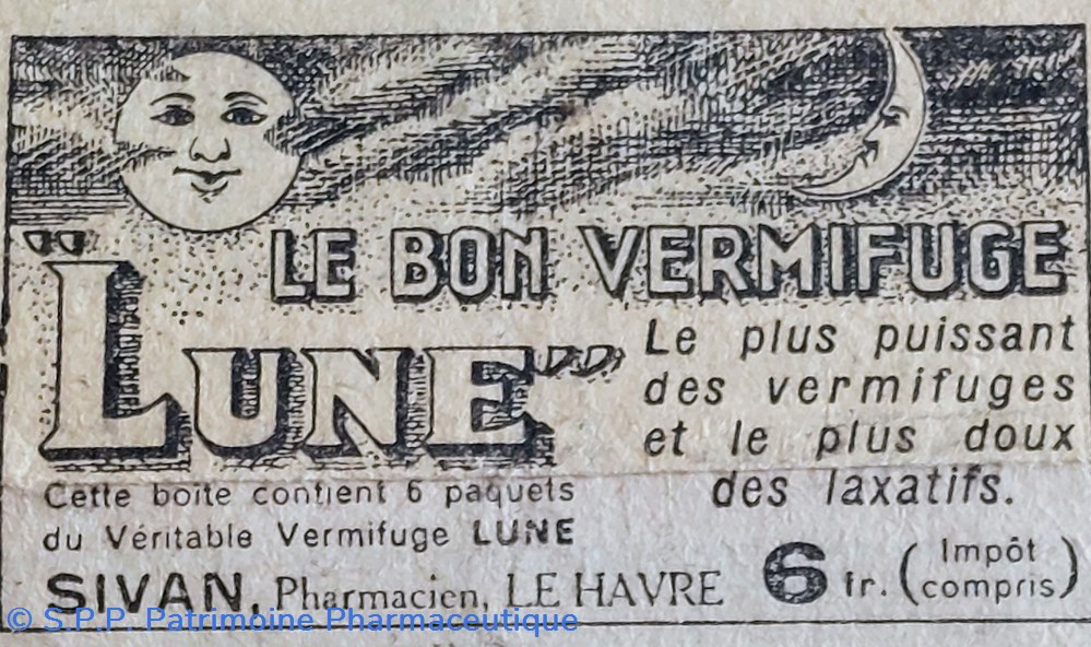 documents anciens vermifuge lune