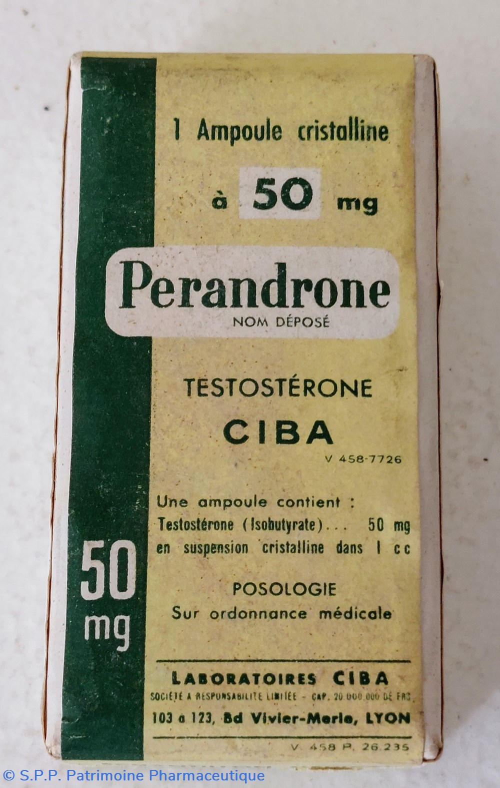 science pharmacie perandrone ampoule cristalline ciba