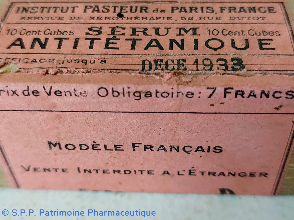 science pharmacie serum antitetanique pasteur 10 cc