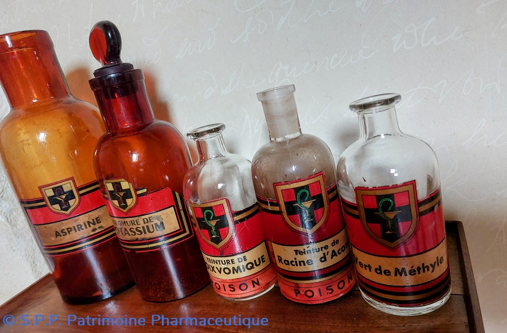 science pharmacie etiquette rouge vert de methyle