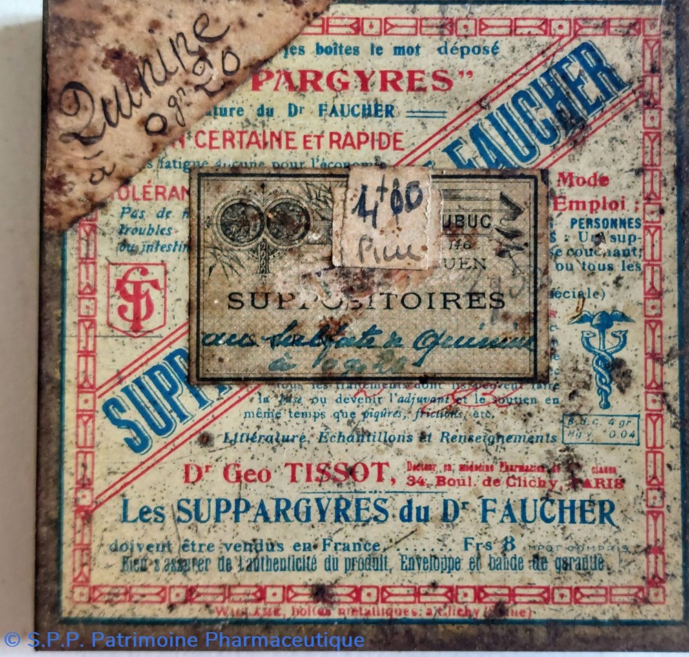 SUPPARGYRES du Dr Faucher / Suppositoires au Sulfate de Quinine 0. gr 20 science pharmacie suppargyres du dr faucher suppositoires au sulfate de quinine 0 gr 20