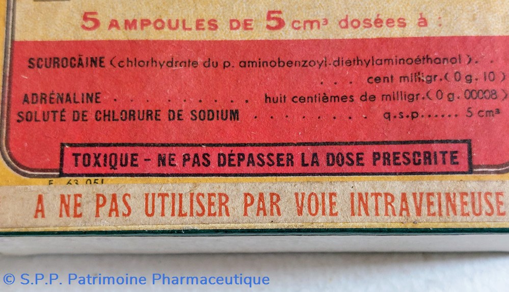 SCUROCAÏNE 3 ampoules sur 5 SPECIA avec adrénaline 3 science pharmacie scurocaine 3 ampoules sur 5 specia avec adrenaline