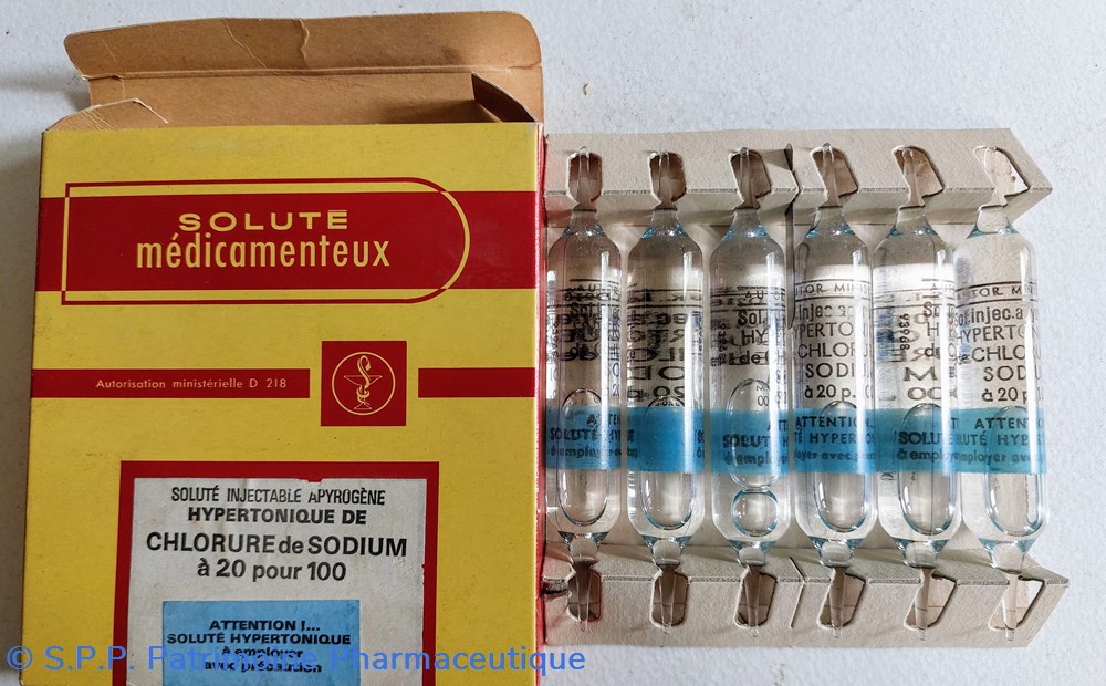 6 ampoules 10 ml CHLORURE DE SODIUM à 20 % 4 science pharmacie 6 ampoules 10 ml chlorure de sodium a 20