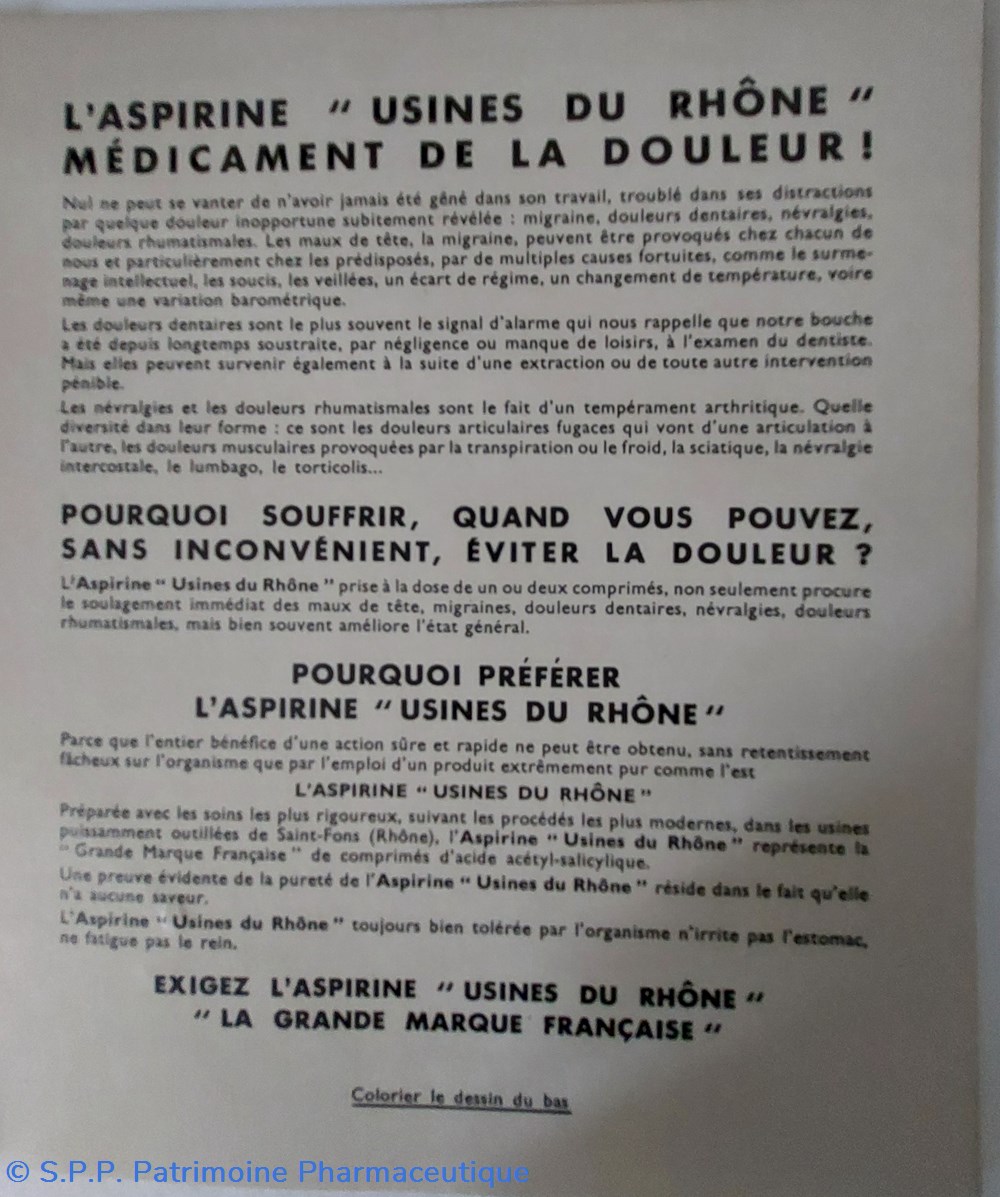 objets publicitaires fiches de provinces a colorier aspirine
