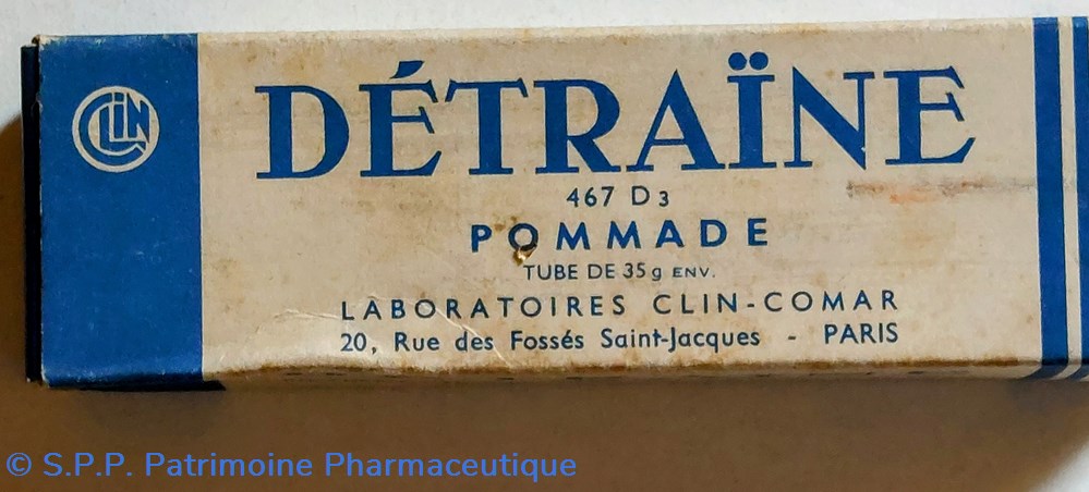 DÉTRAÏNE pommade CLIN - COMAR science pharmacie detraine pommade clin comar