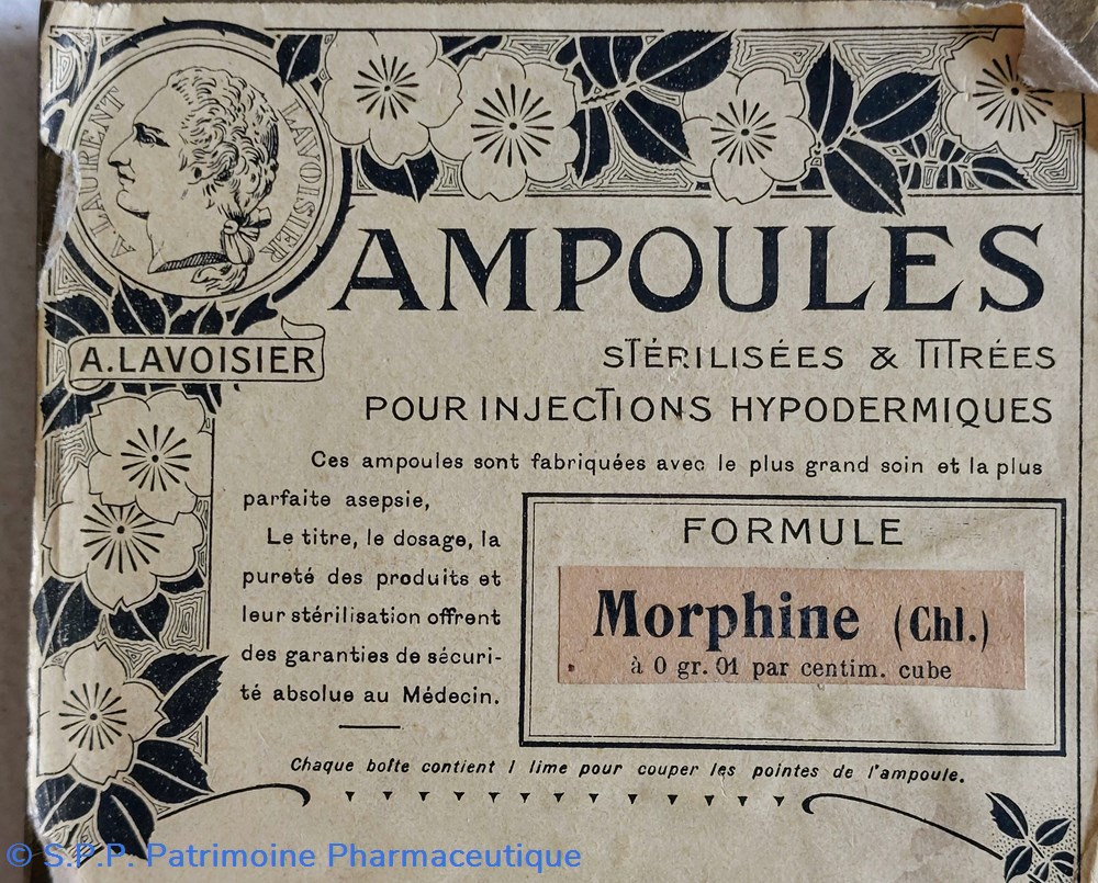 science pharmacie ampoules lavoisier morphine chl