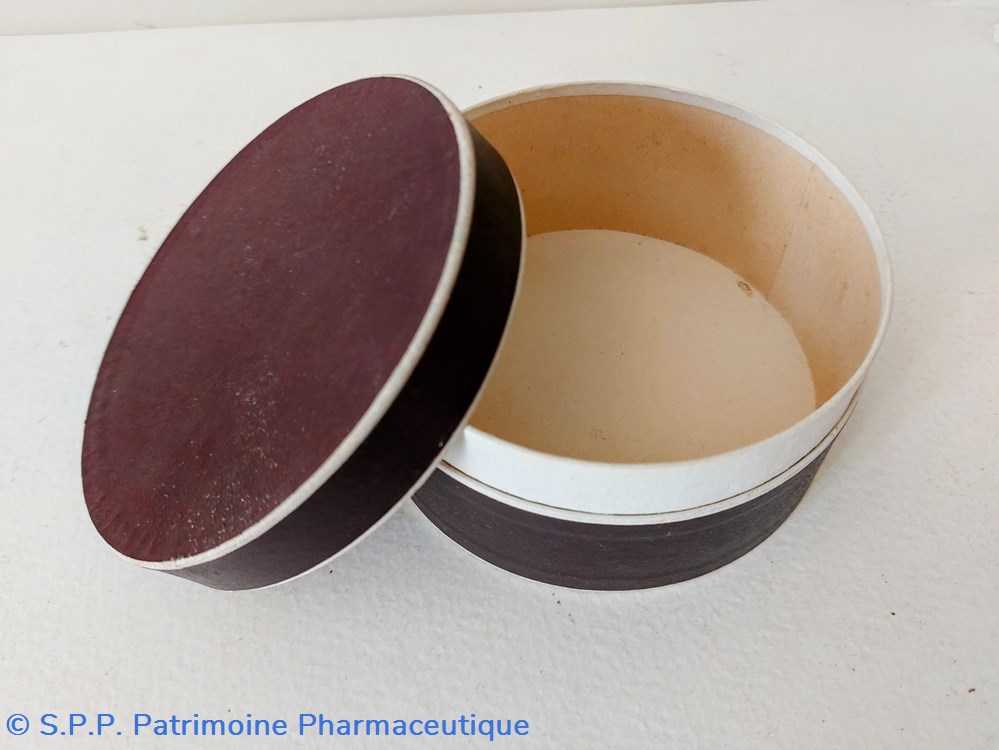 science pharmacie boite ronde en carton avec couvercle