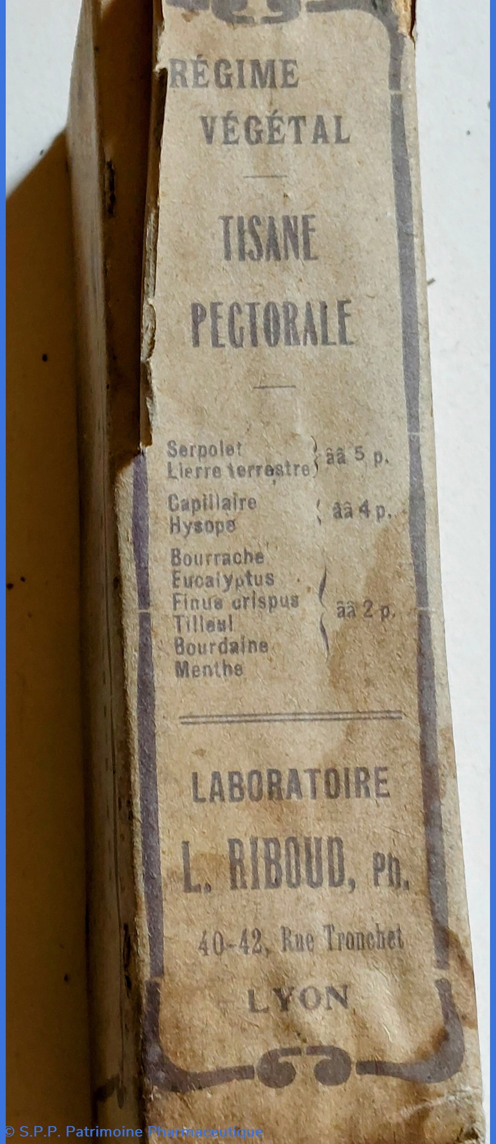 TISANE PECTORALE Lab. L. RIBOUD 5 science pharmacie tisane pectorale lab l riboud