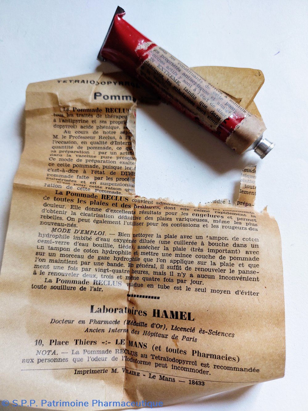 science pharmacie pommade reclus au tetraiodopyrrol