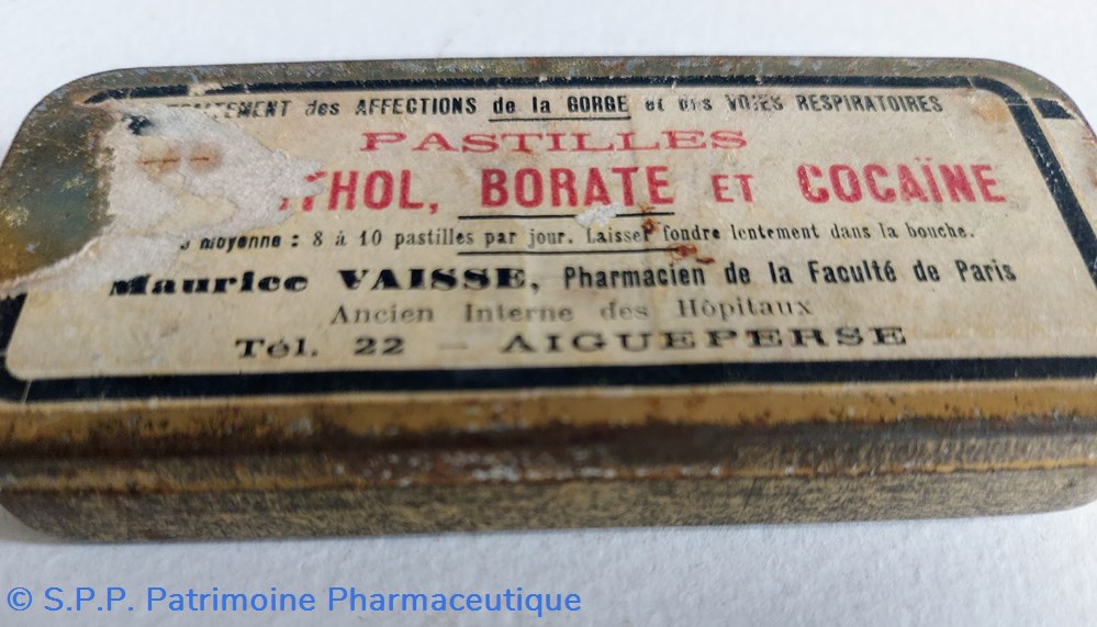 MENTHOL BORATE et COCAÏNE ( Pastilles) 3 science menthol borate et cocaine pastilles