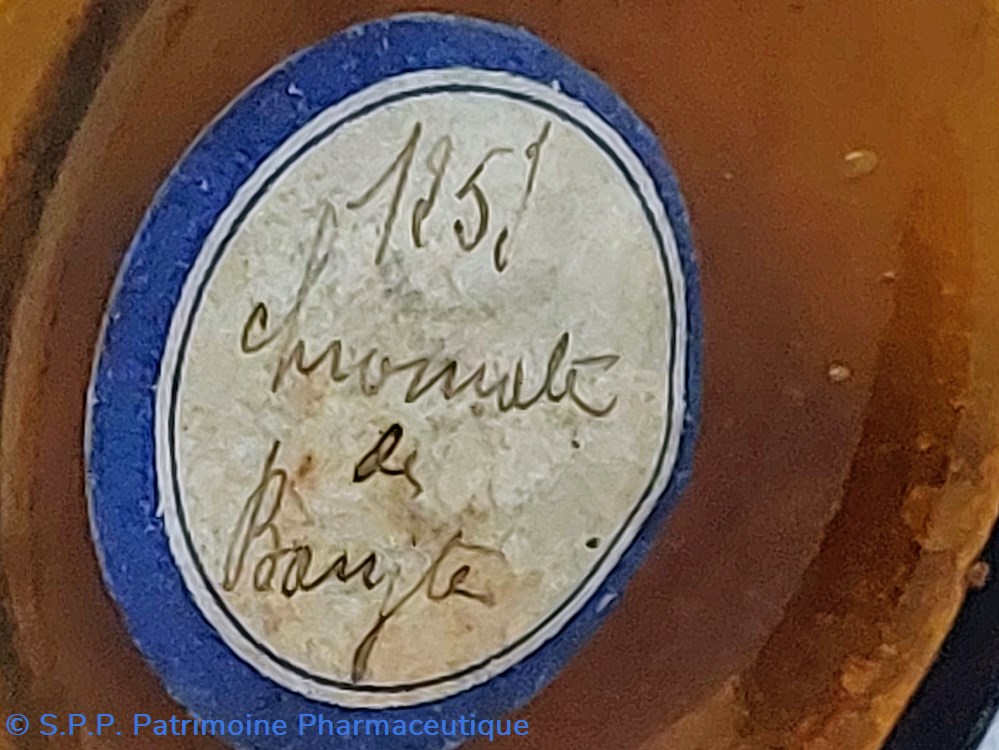 Flacon verre ambré 11 cm Chromate de Bau.. 6 science pharmacie flacon verre ambre 11 cm chromate de bau