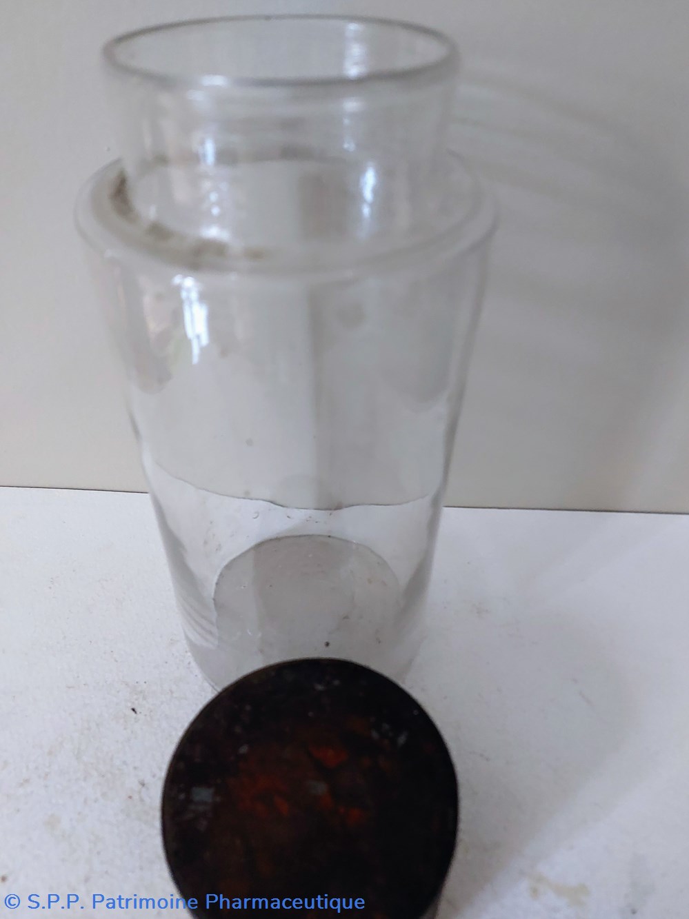 science 20 pot de pharmacie en verre blanc