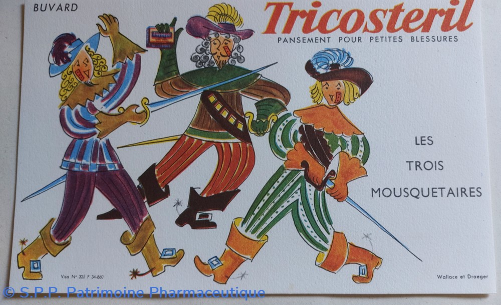 science pharmacie tricosteril pansements buvard n 1 les trois mousquetaires